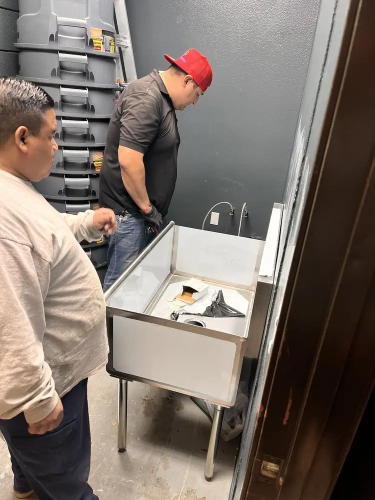 Commercial plumbing and sink installation in San Leon